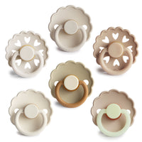 FRIGG Natural Rubber Cinnamon Charm Pacifier 6-Pack