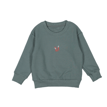 The Printed Sweatshirt - Wolf Embroidered