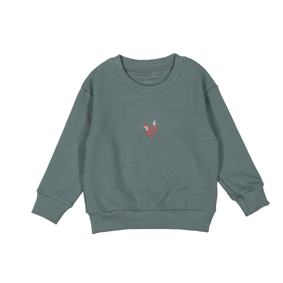 The Printed Sweatshirt - Wolf Embroidered