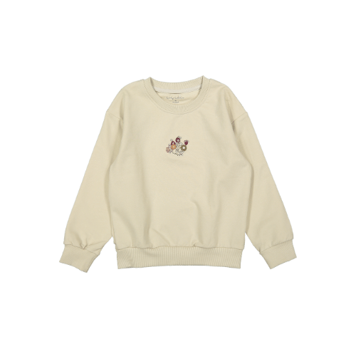 The Printed Sweatshirt - Flower Embroidered