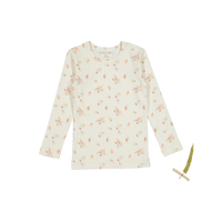 The Printed Long Sleeve Tee - Seashell