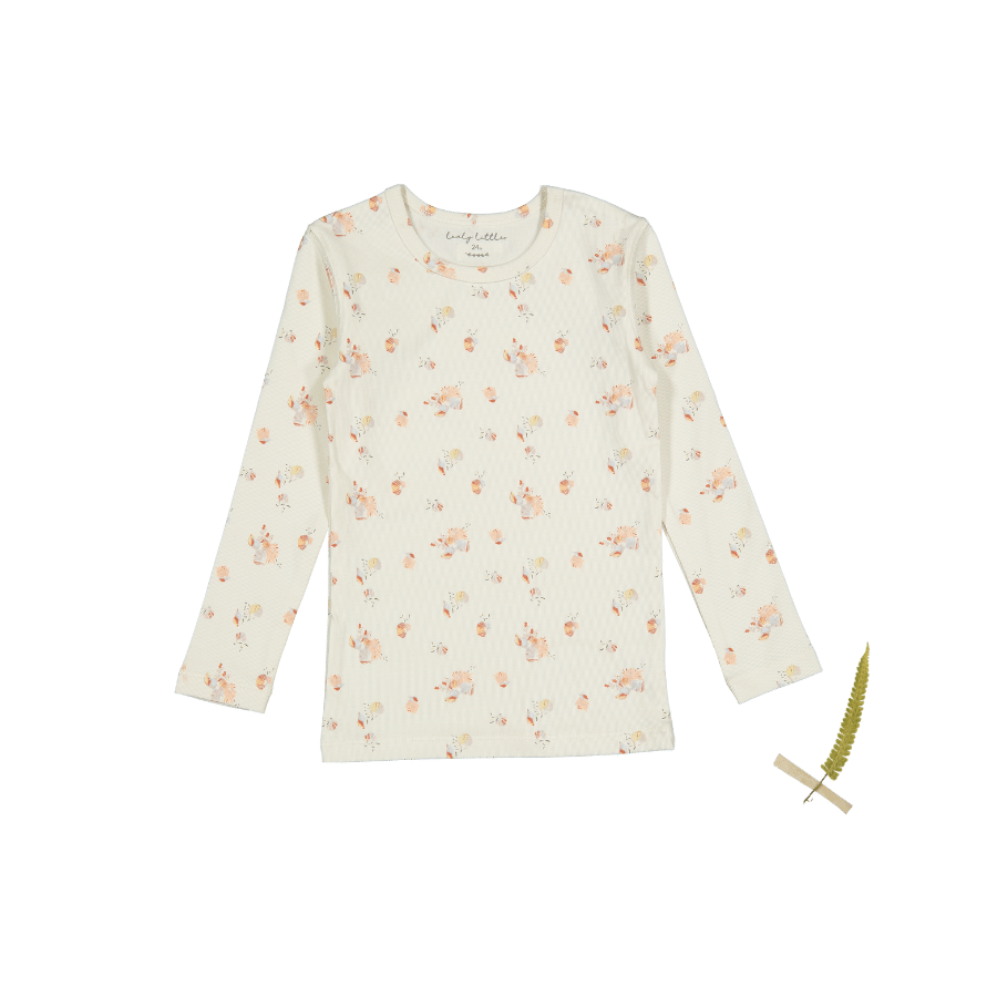 The Printed Long Sleeve Tee - Seashell