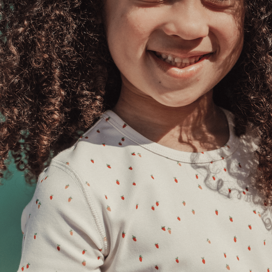 The Printed Romper + Hat Set - Raspberry Red