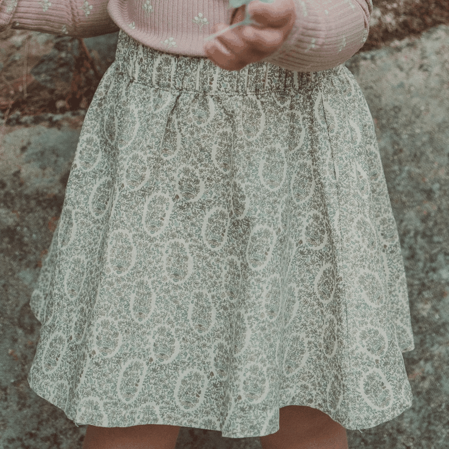The Corduroy Skirt - Lila Floral