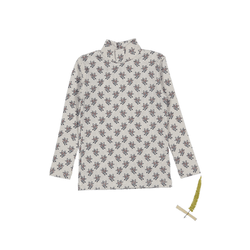 The Printed Tutleneck - Vintage Rose