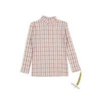 The Printed Turtleneck - Mauve Check