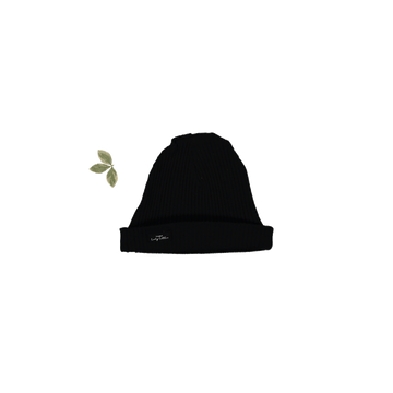 The Hat - Black Ribbed