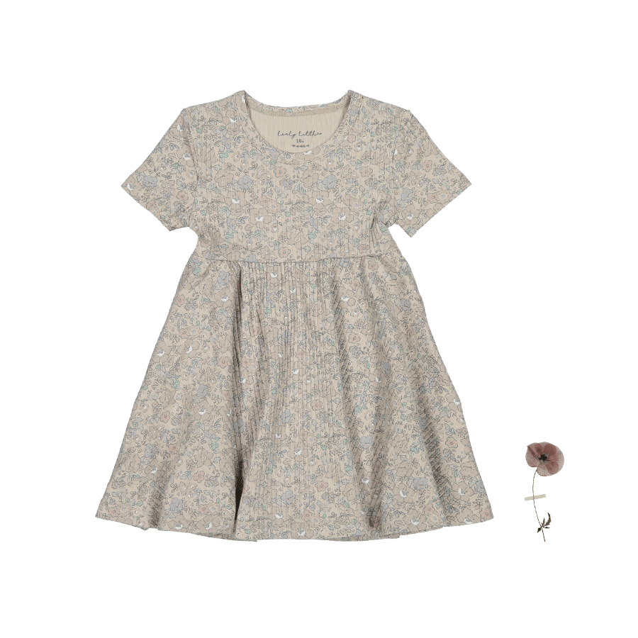 The Printed Short Sleeve Dress - Elise Ribbed