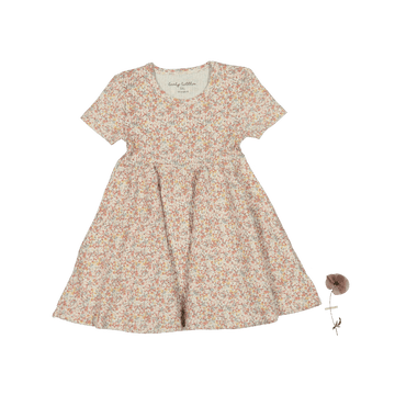 The Printed Short Sleeve Dress - Mist Floral