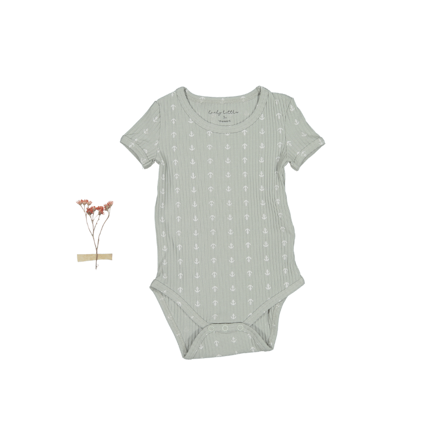 Liberty of London Personalized Short Sleeve Onesie - Betsy Grey main image 1