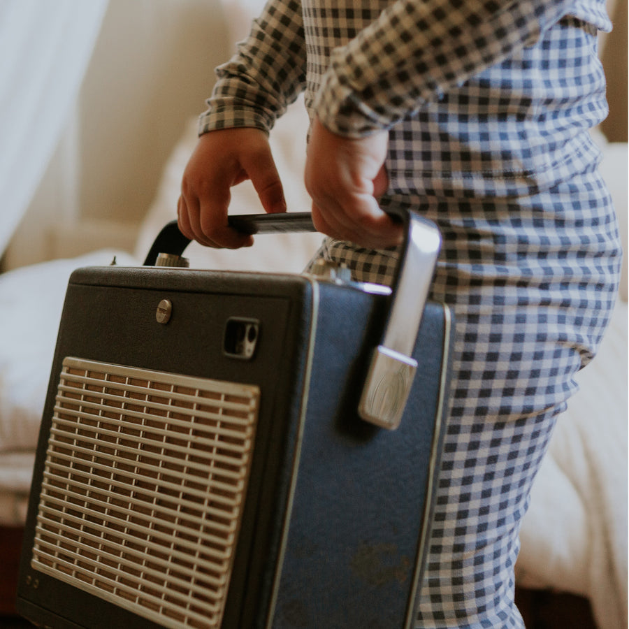 The Printed Legging - Steel Gingham