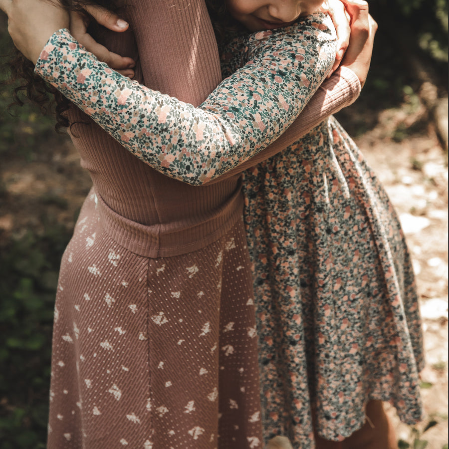 The Printed Long Sleeve Dress - Rosewood Floral