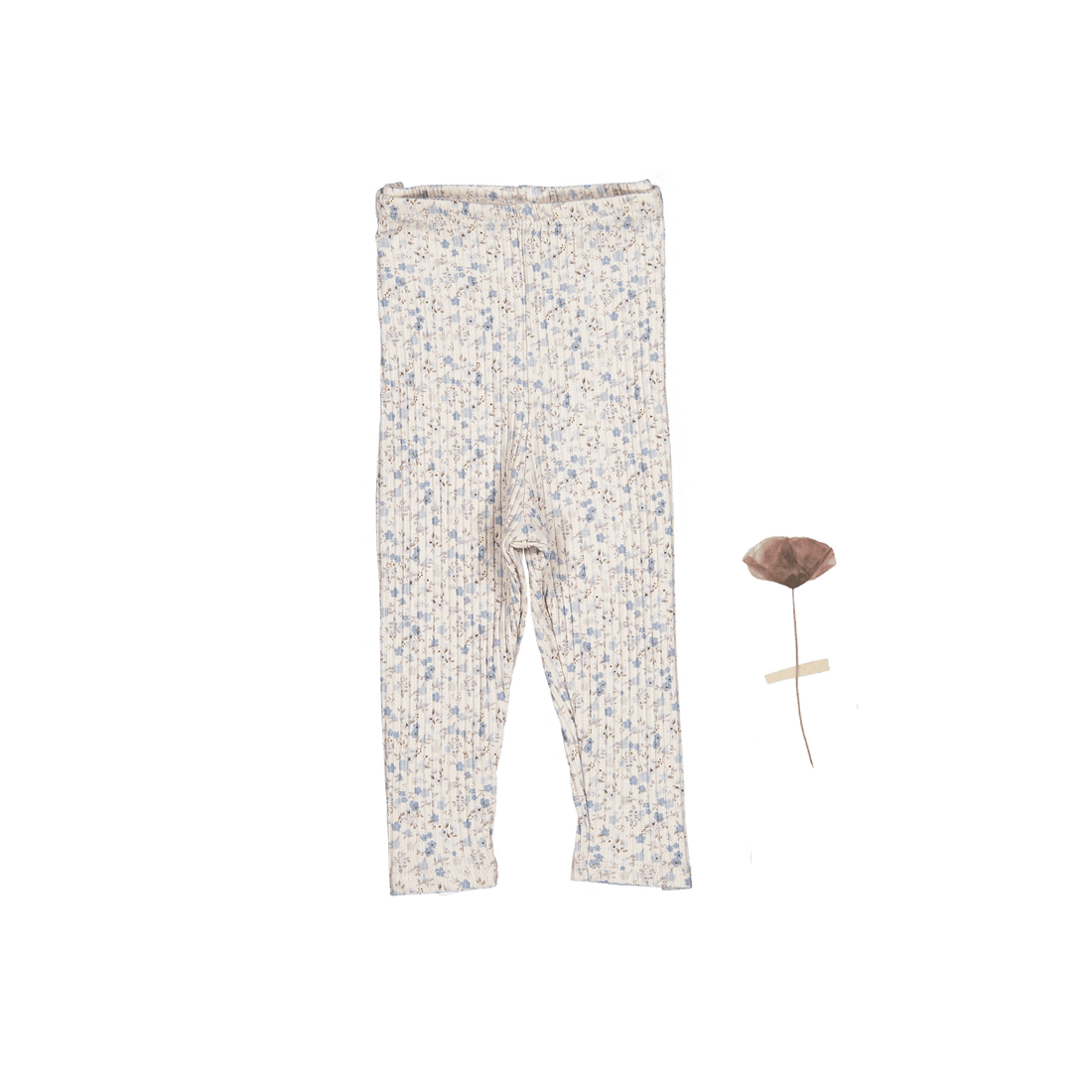 The Printed Legging - Dusty Blue Floral