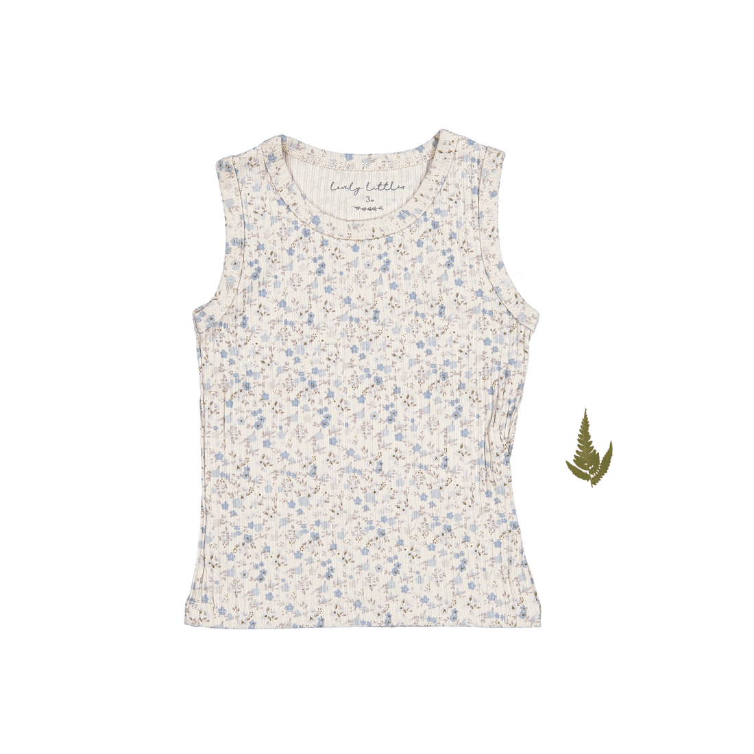 The Printed Tank - Dusty Blue Floral