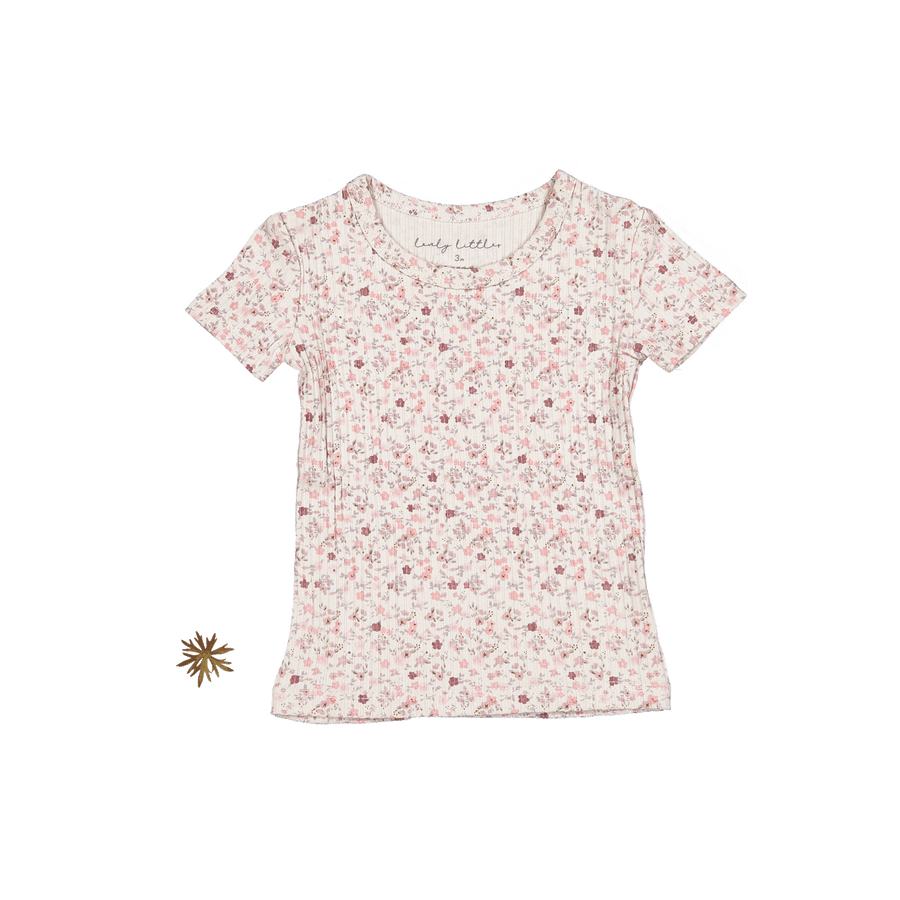 The Printed Short Sleeve Tee - Dusty Mauve Floral