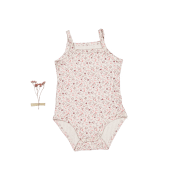 The Printed Tank Onesie - Dusty Mauve Floral