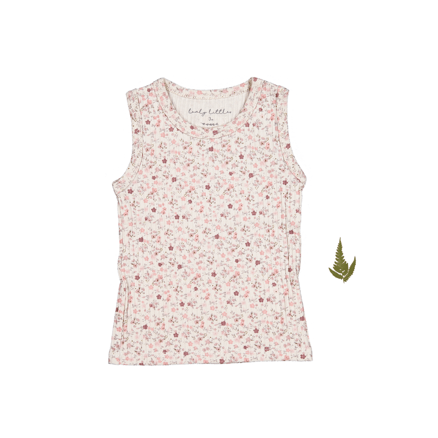 The Printed Tank - Dusty Mauve Floral