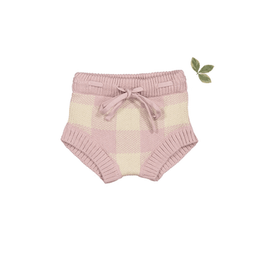 The Gingham Knit Bloomer - Mauve