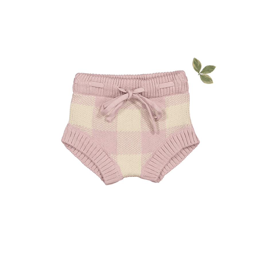 The Gingham Knit Bloomer - Mauve