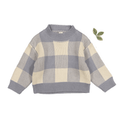 The Gingham Knit Sweater - Slate