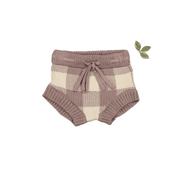 The Gingham Knit Bloomer - Taupe