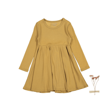 The Long Sleeve Dress - Golden