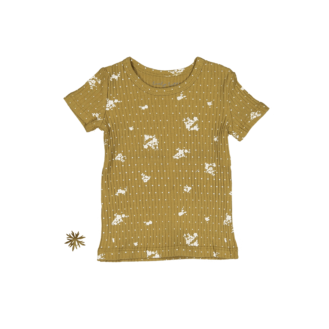 The Printed Short Sleeve Tee - Golden Floral