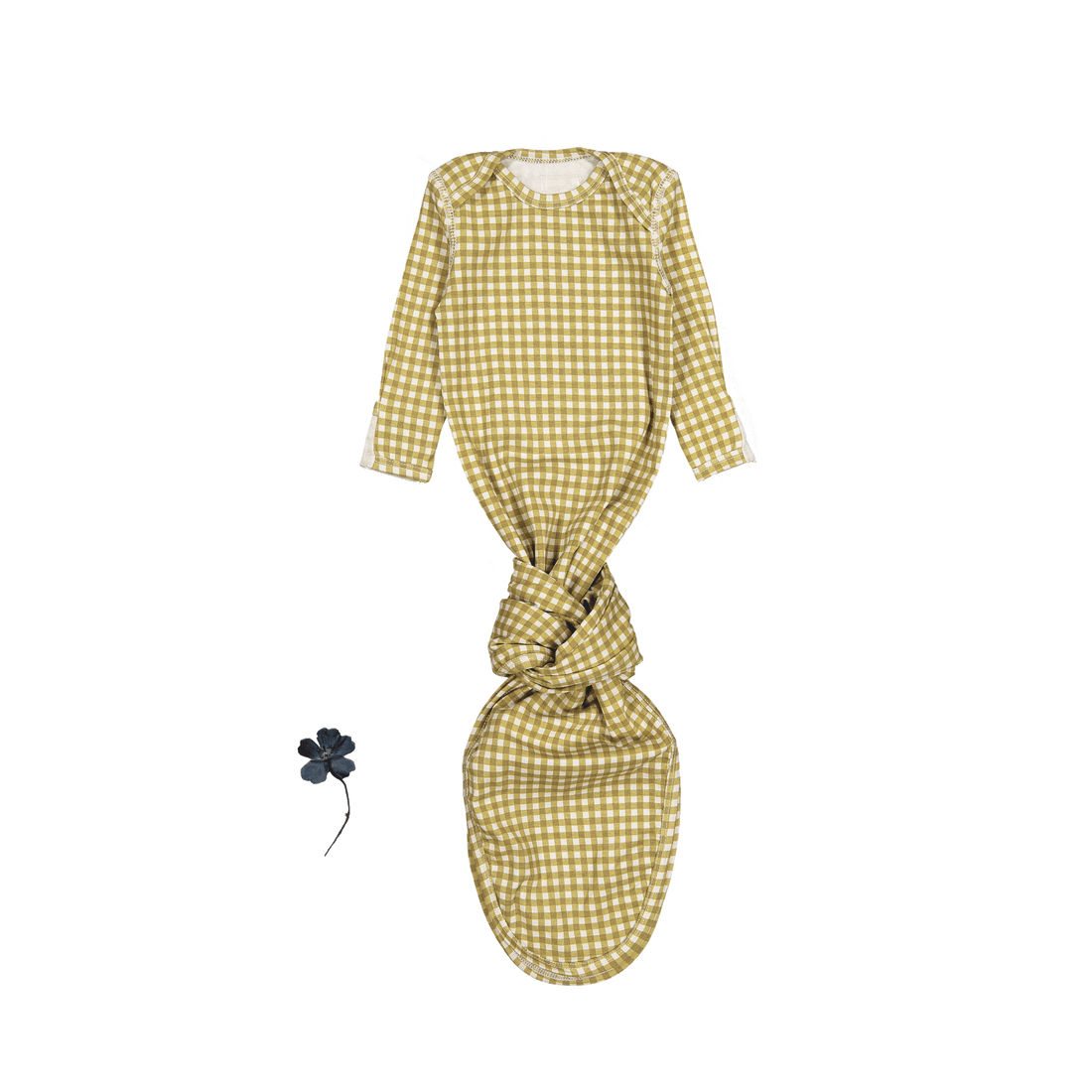 The Printed Baby Gown - Golden Gingham