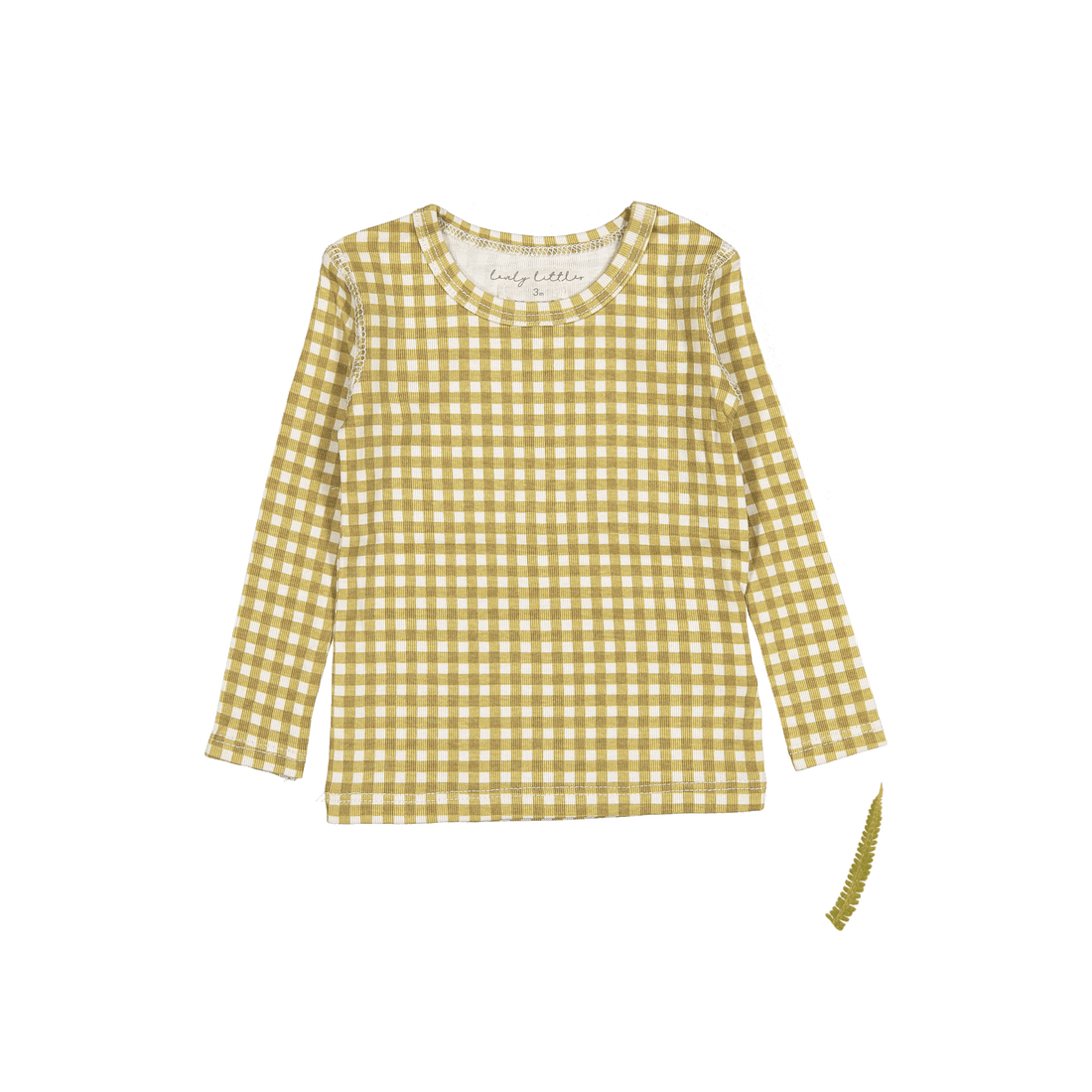 The Printed Long Sleeve Tee - Golden Gingham
