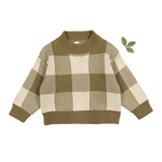 The Gingham Knit Sweater - Golden