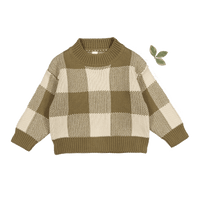The Gingham Knit Sweater - Golden