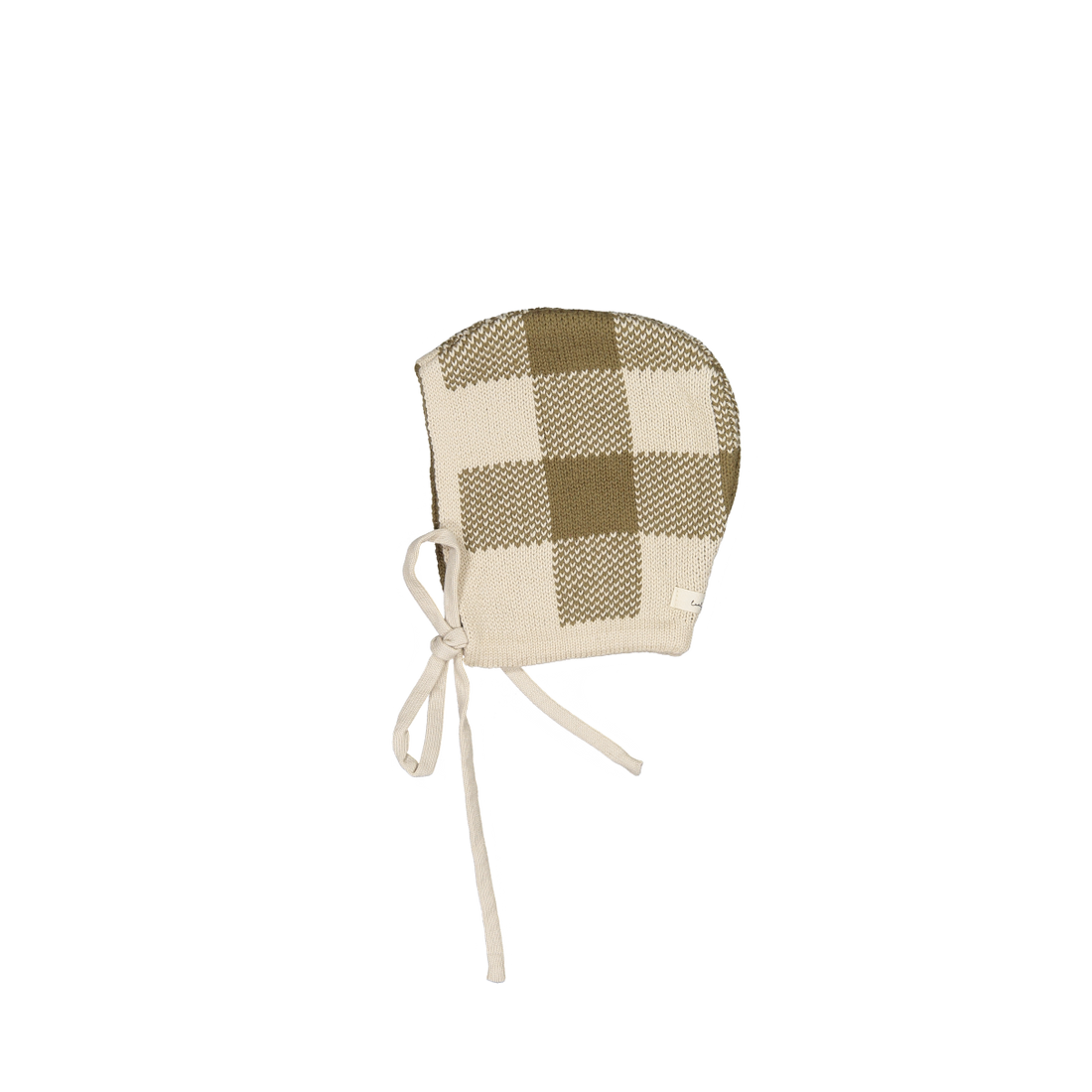 The Gingham Knit Bonnet - Golden