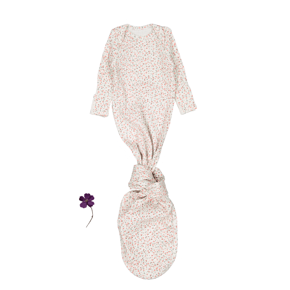 The Printed Baby Gown - Pearl Bud