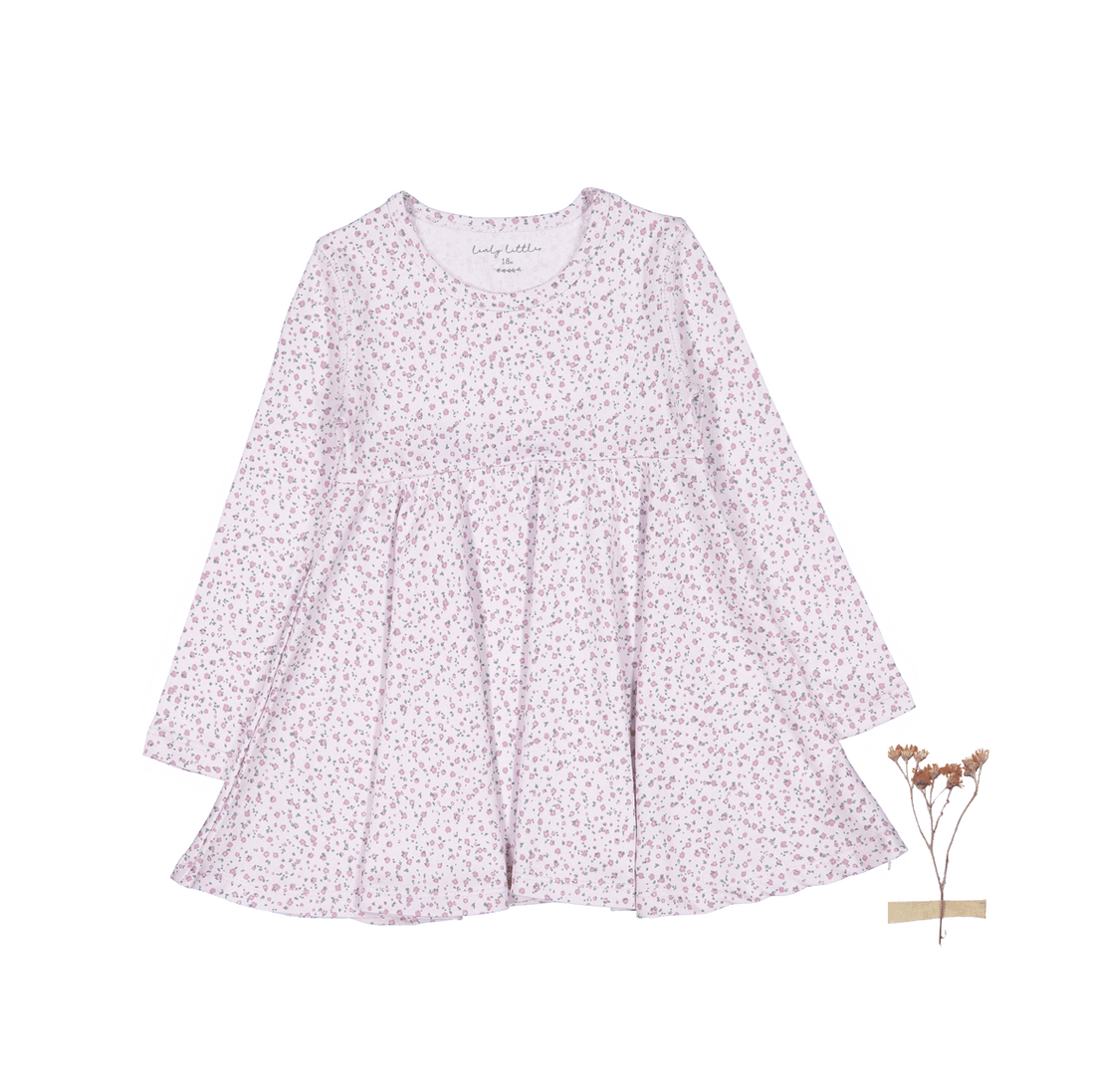 The Printed Long Sleeve Dress - Lilac Bud