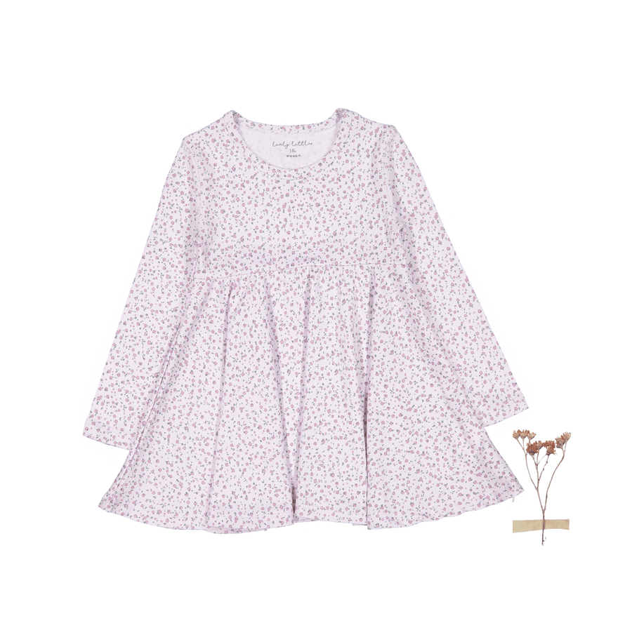The Printed Long Sleeve Dress - Lilac Bud – Lovely Littles