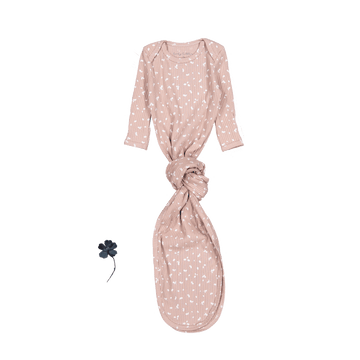 The Printed Baby Gown - Mauve Petal