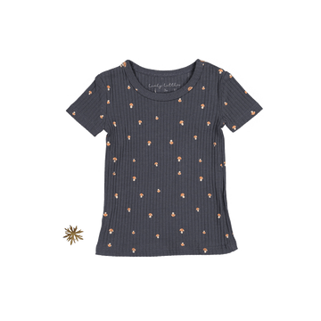 The Printed Short Sleeve Tee - Steel Mushroom