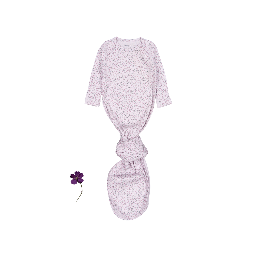 The Printed Baby Gown - Lilac Bud