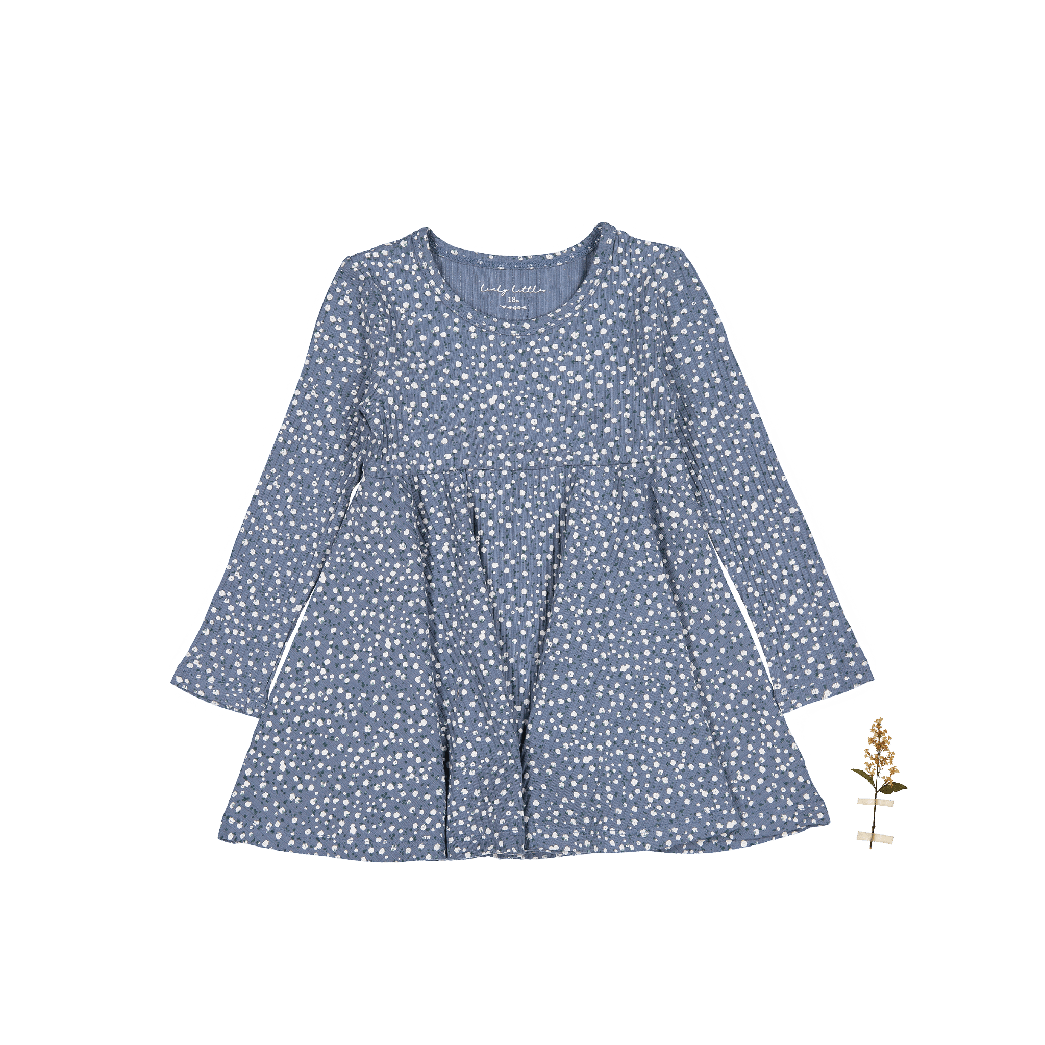 The Printed Long Sleeve Dress - Midnight Bud – Lovely Littles