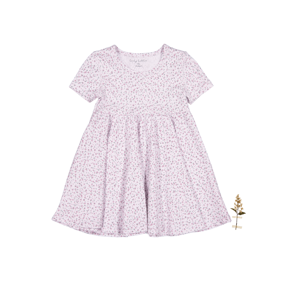The Printed Short Sleeve Dress - Lilac Bud – Lovely Littles