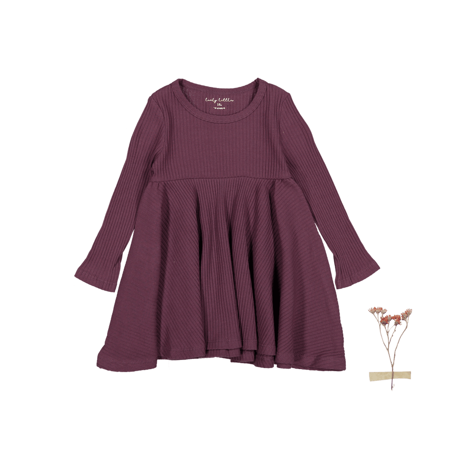 The Long Sleeve Dress - Mulberry