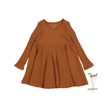 The Long Sleeve Dress - Caramel