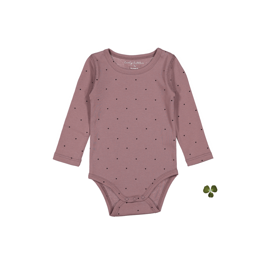 The Printed Long Sleeve Onesie - Heart