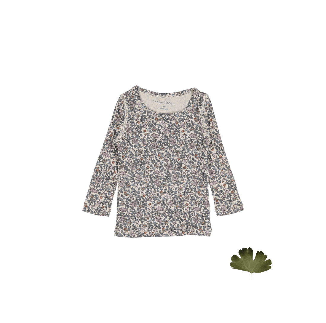 The Printed Long Sleeve Tee - Floral Cotton
