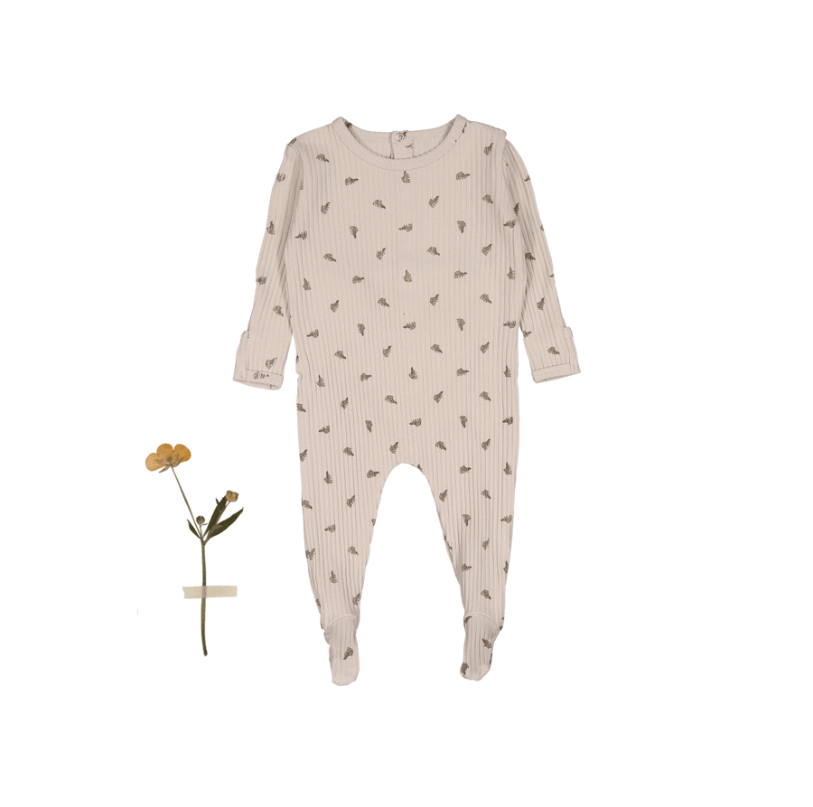 The Printed Romper - Sand Leaf