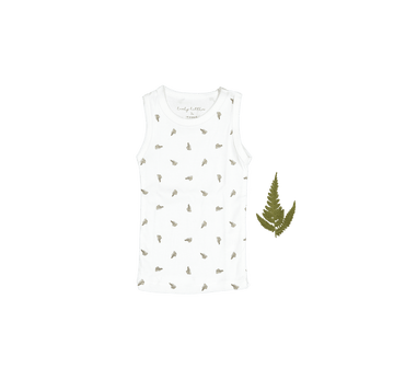 The Printed Tank - White Leaf