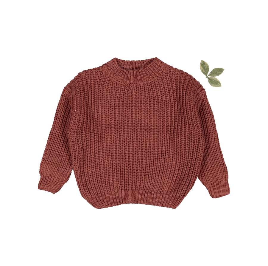 The Chunky Knit Sweater - Rosewood