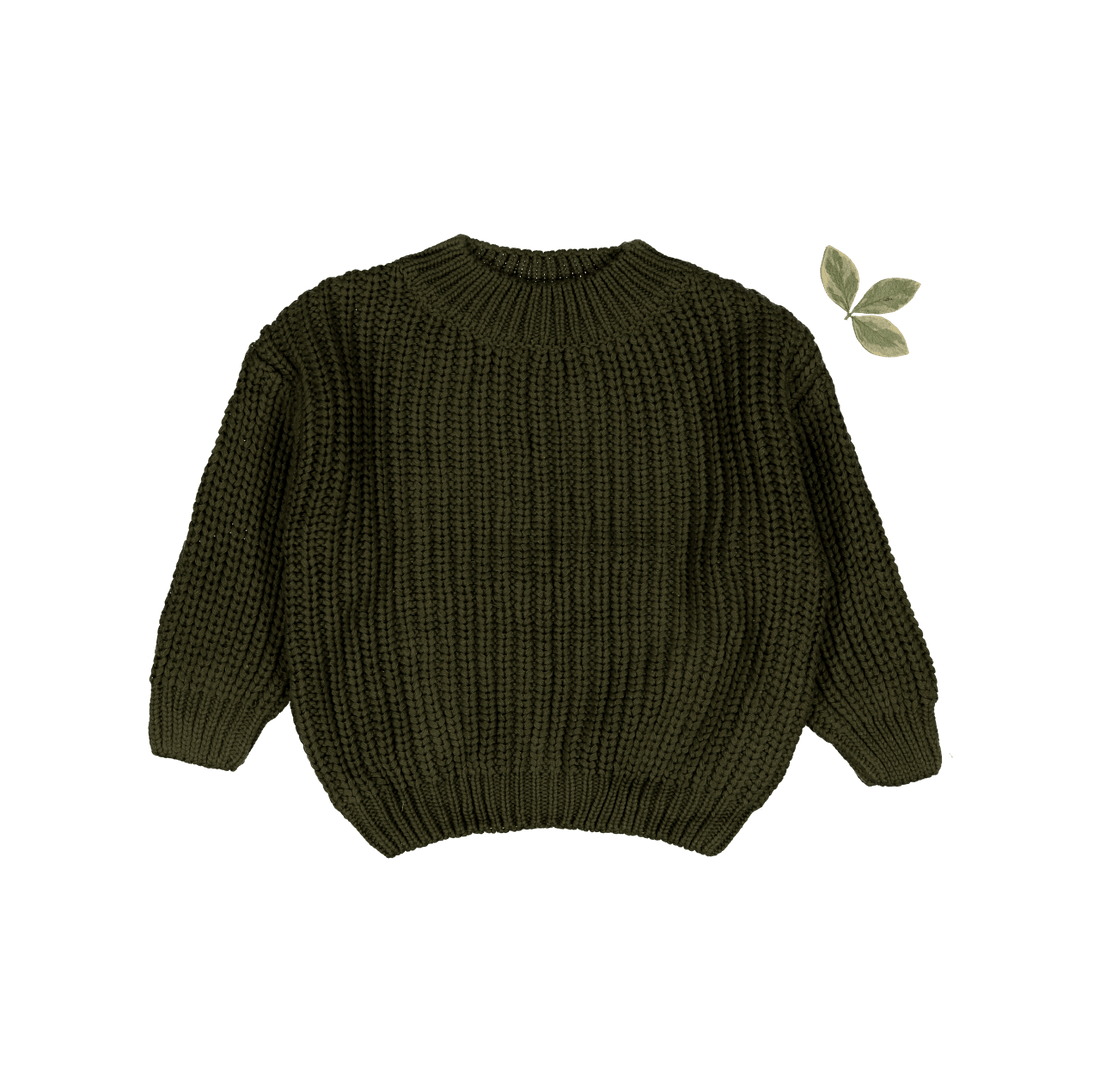 The Chunky Knit Sweater - Moss