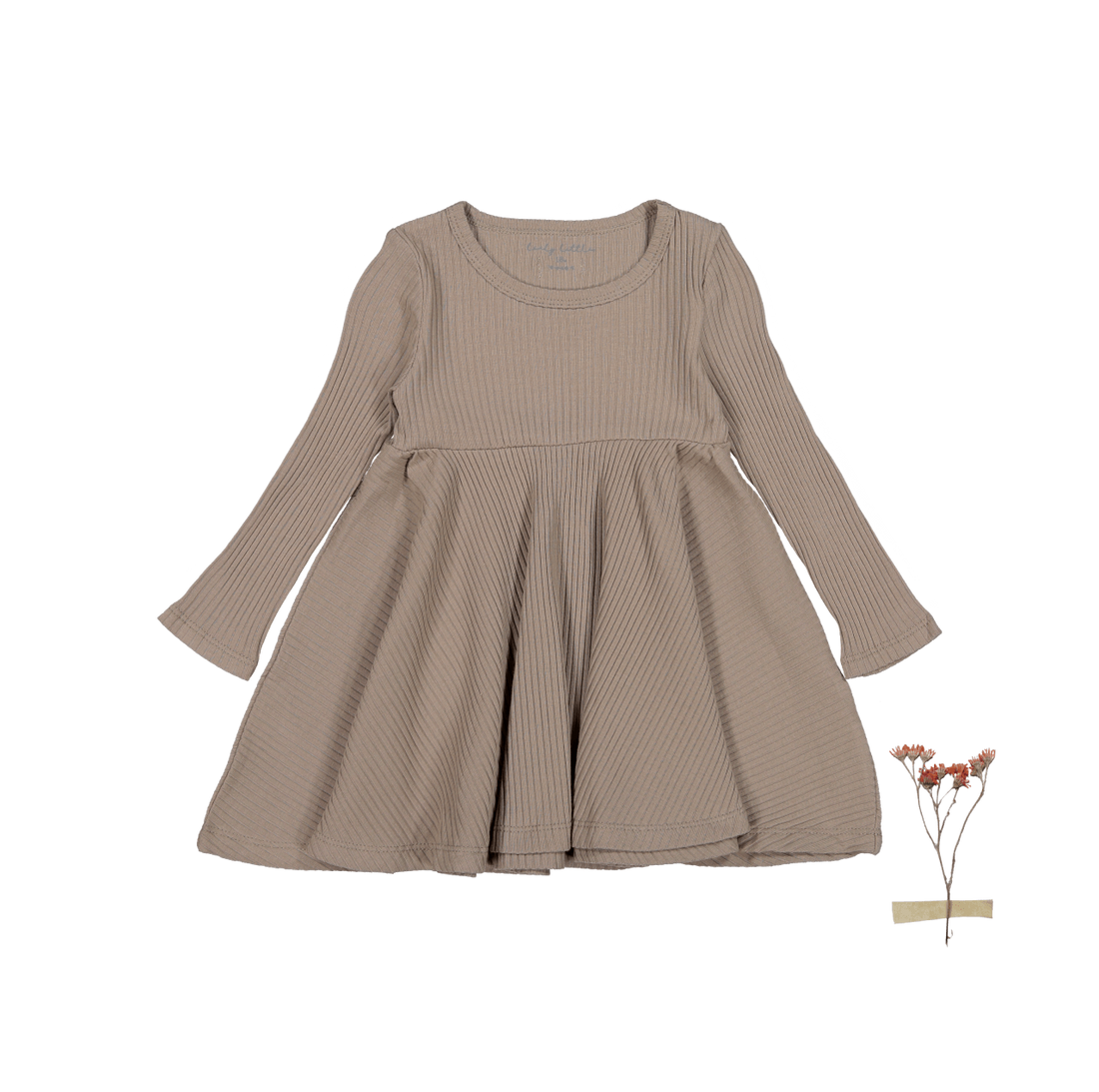 The Long Sleeve Dress - Taupe 18m The Long Sleeve Dress - Taupe 18m