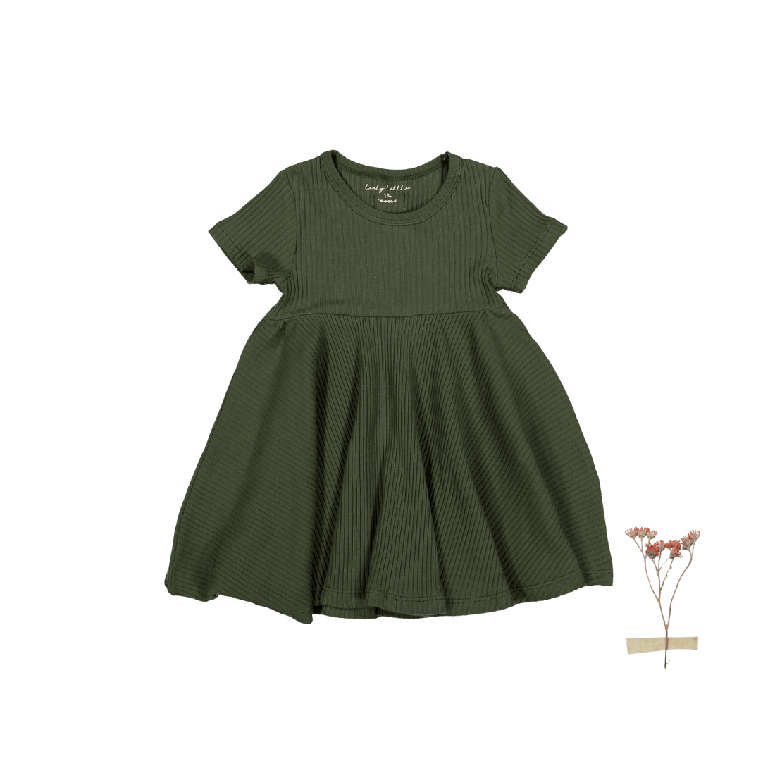 The Short Sleeve Dress - Moss